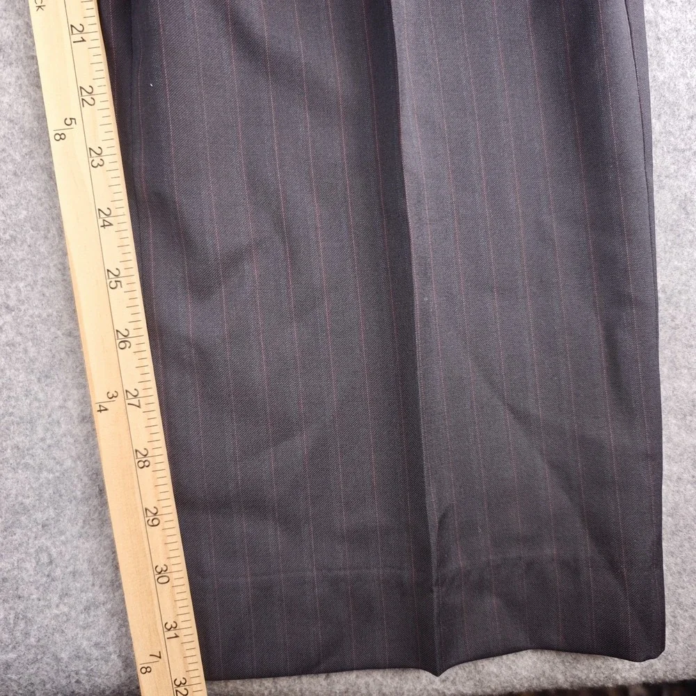 Banana Republic Dress Pants Mens 36x34 Modern Blue Pinstripe Wool Blend Flat